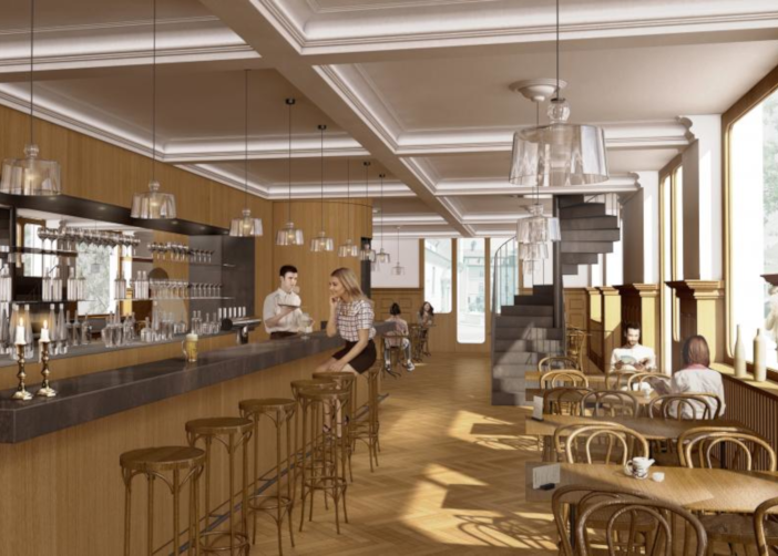 Café des Arcades - vue de la salle à manger après rénovation Café des Arcades après travaux