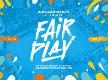 Affiche inauguration place du Fair-Play