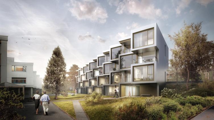 Künftige Wohnungen für Senioren „Jardins du Torry“ in Freiburg