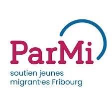 Logo ParMi rose et bleu