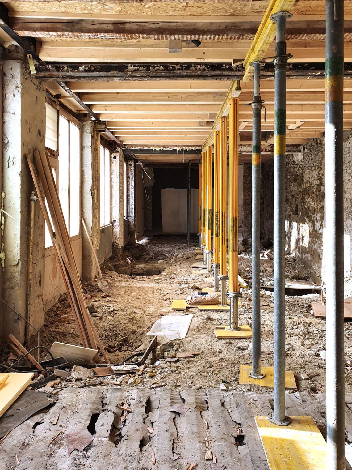 Chantier; Arcades; rez-de-chaussée; Ville de Fribourg