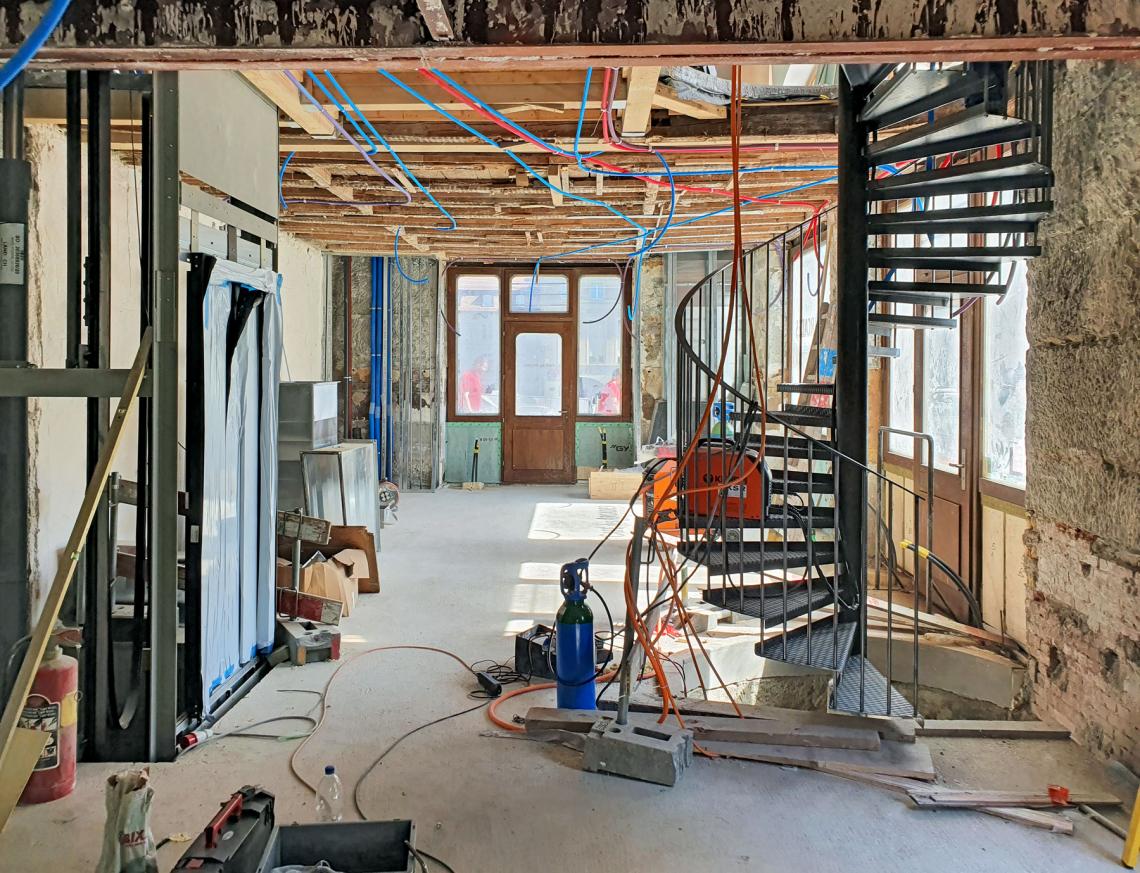 Chantier; Arcades; Rez-de-chaussée; Ville de Fribourg