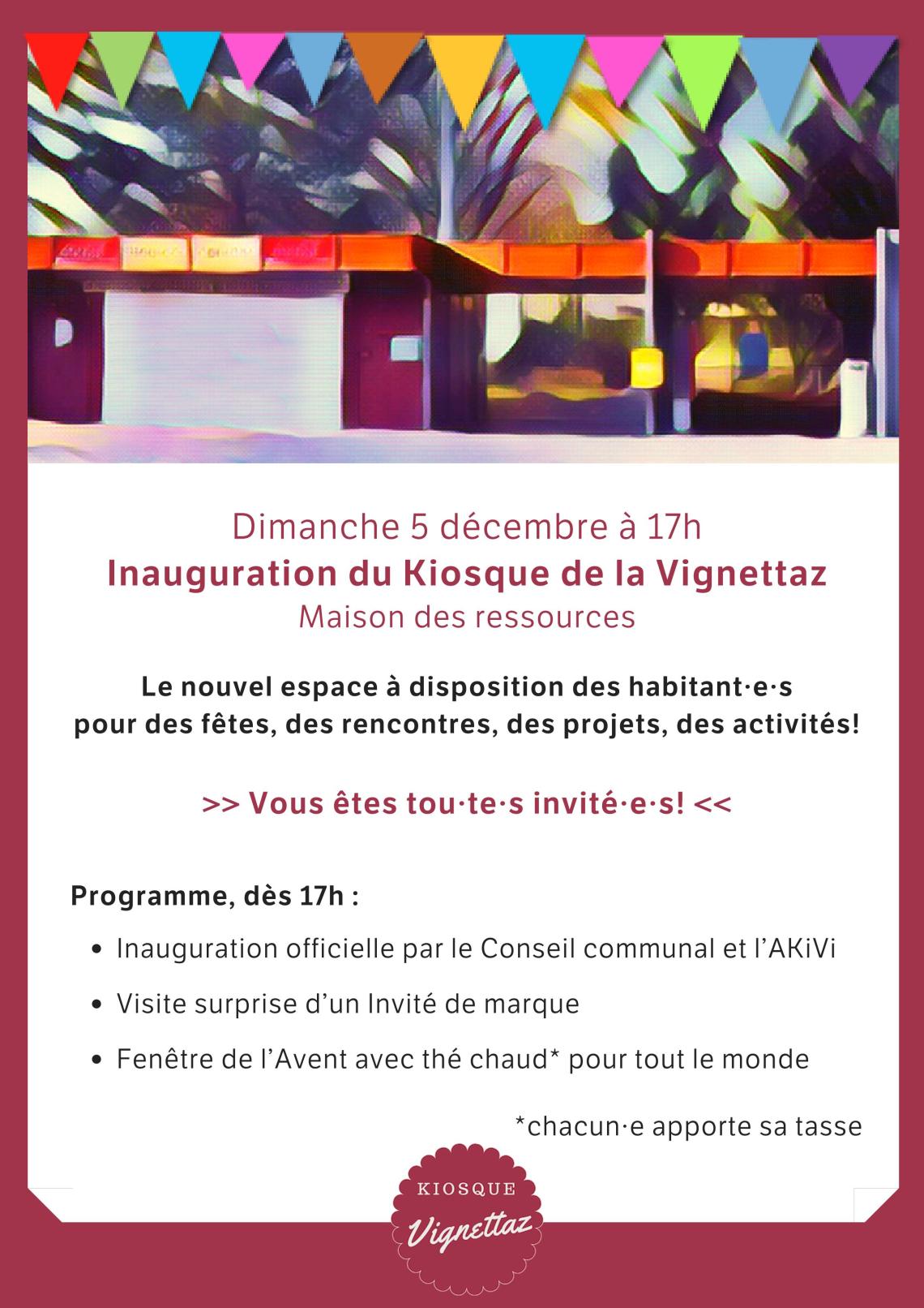 Flyer inauguration kiosque