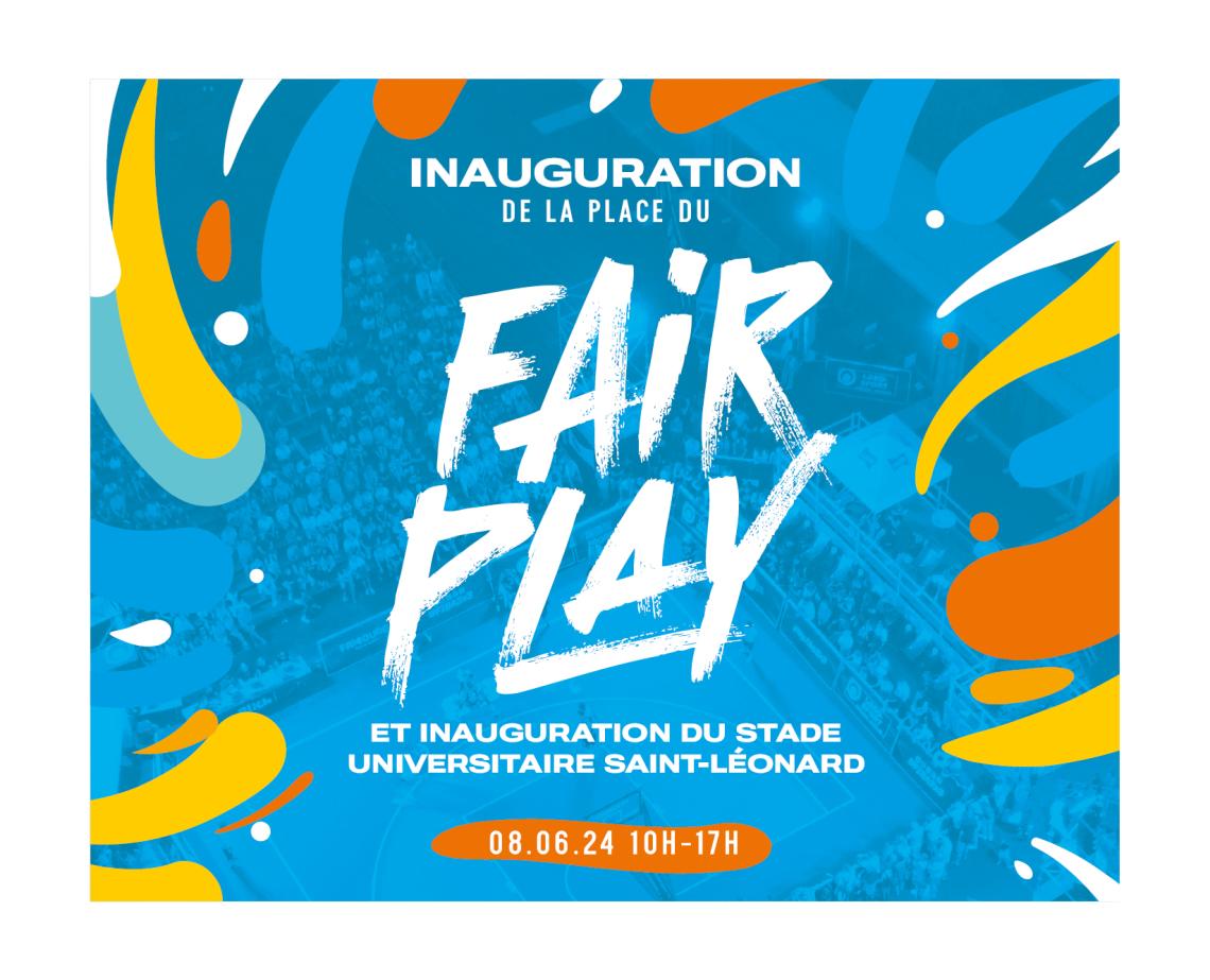 Affiche inauguration place du Fair-Play