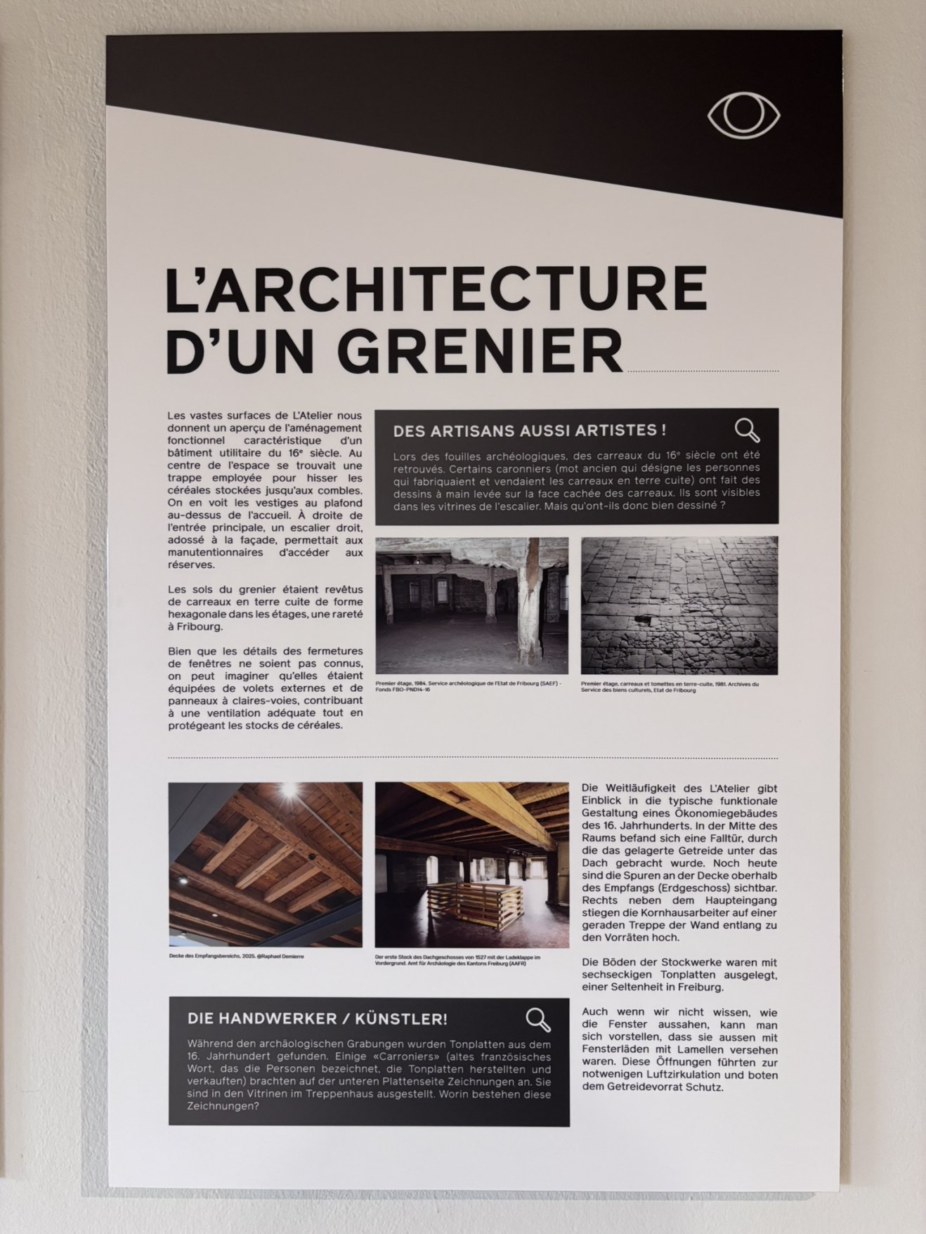 Panneau L'architecture d'un grenier