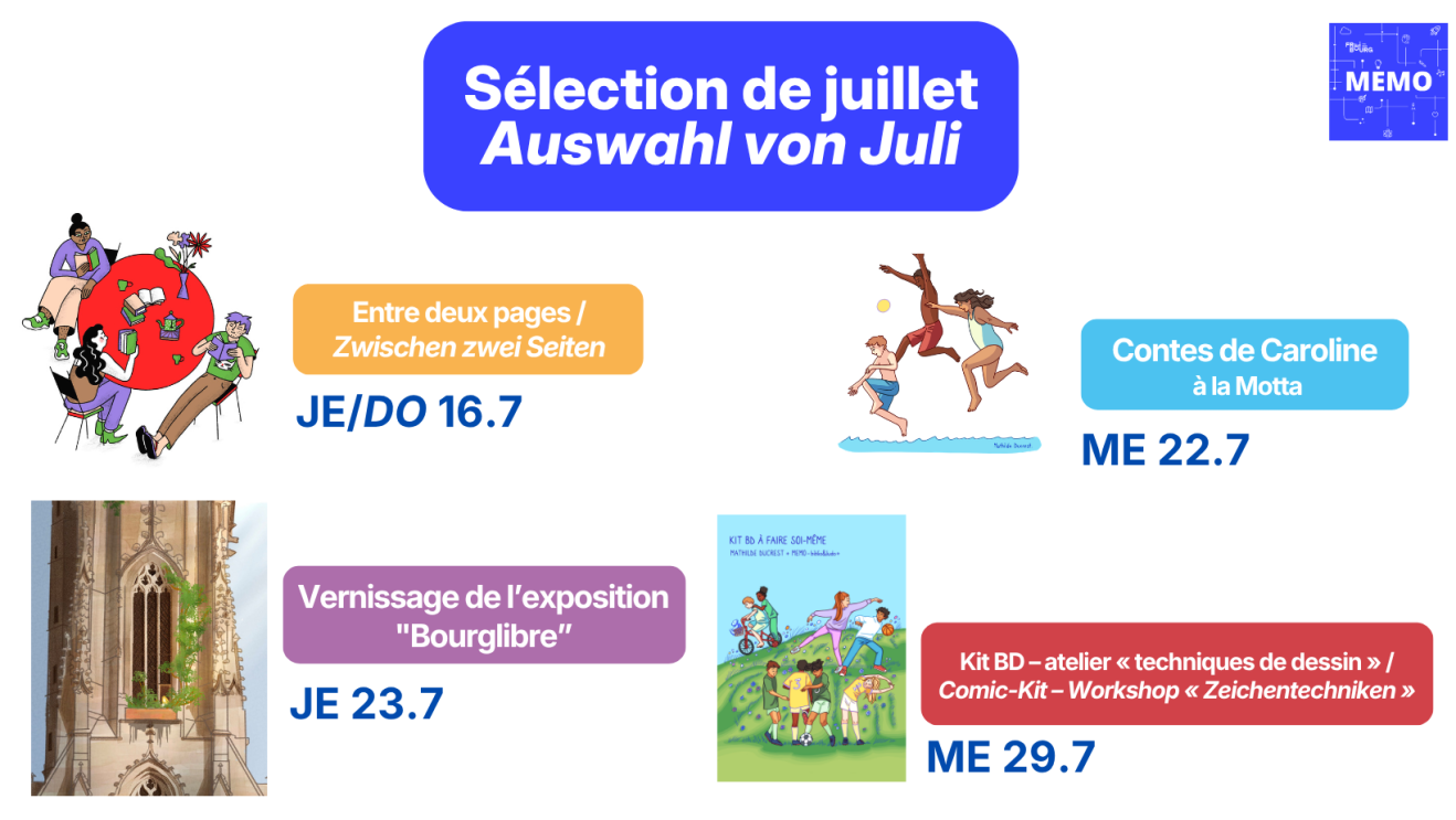 Sélection des évènements de juillet