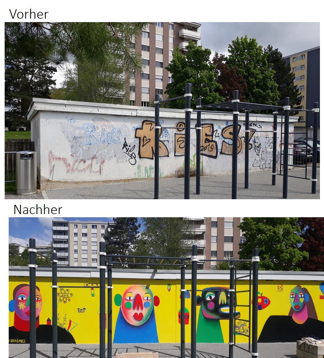 Fresque participative autour du foot